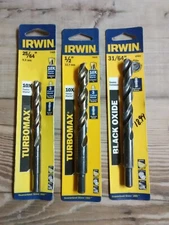 Lot of 3 Irwin black oxide 67831 + turbomax 73625 + 73632 bits