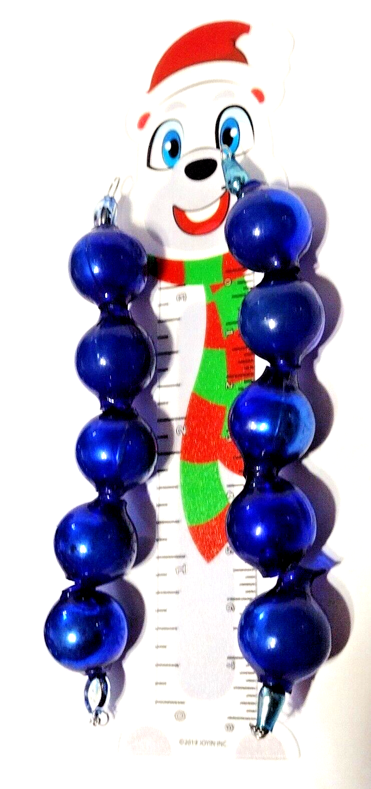 Vintage Christmas Ornaments lot of 12 BLUE Mercury Glass Bead Icicles