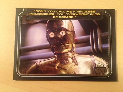 2013 Star Wars Galactic Files 2 # CL-7 Don't you call me a mindless philosopher