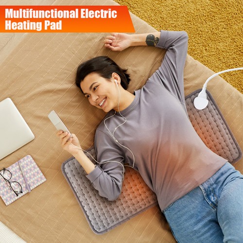 Electric Heating Pad Therapy Warmer Mat Neck Shoulder Back Pain Relief 3 Sizes - Picture 11 of 15