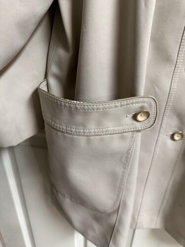 Forecaster Boston Trench Coat Tan Beige 18.5 Union Made Vtg Big Pockets Collar - Picture 7 of 13