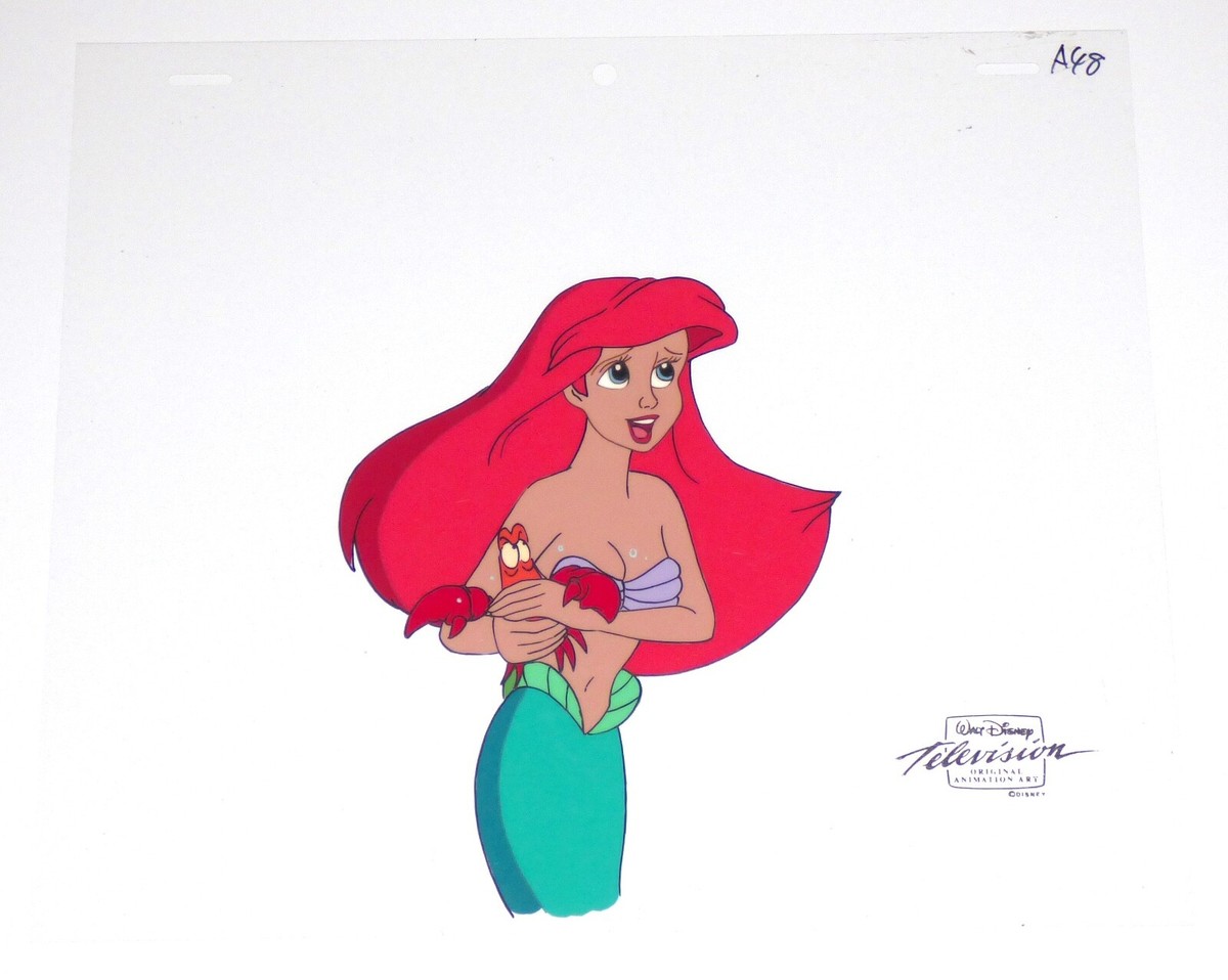 DISNEY THE LITTLE MERMAID SERIES 1992 PRODUCTION CEL DRAWING