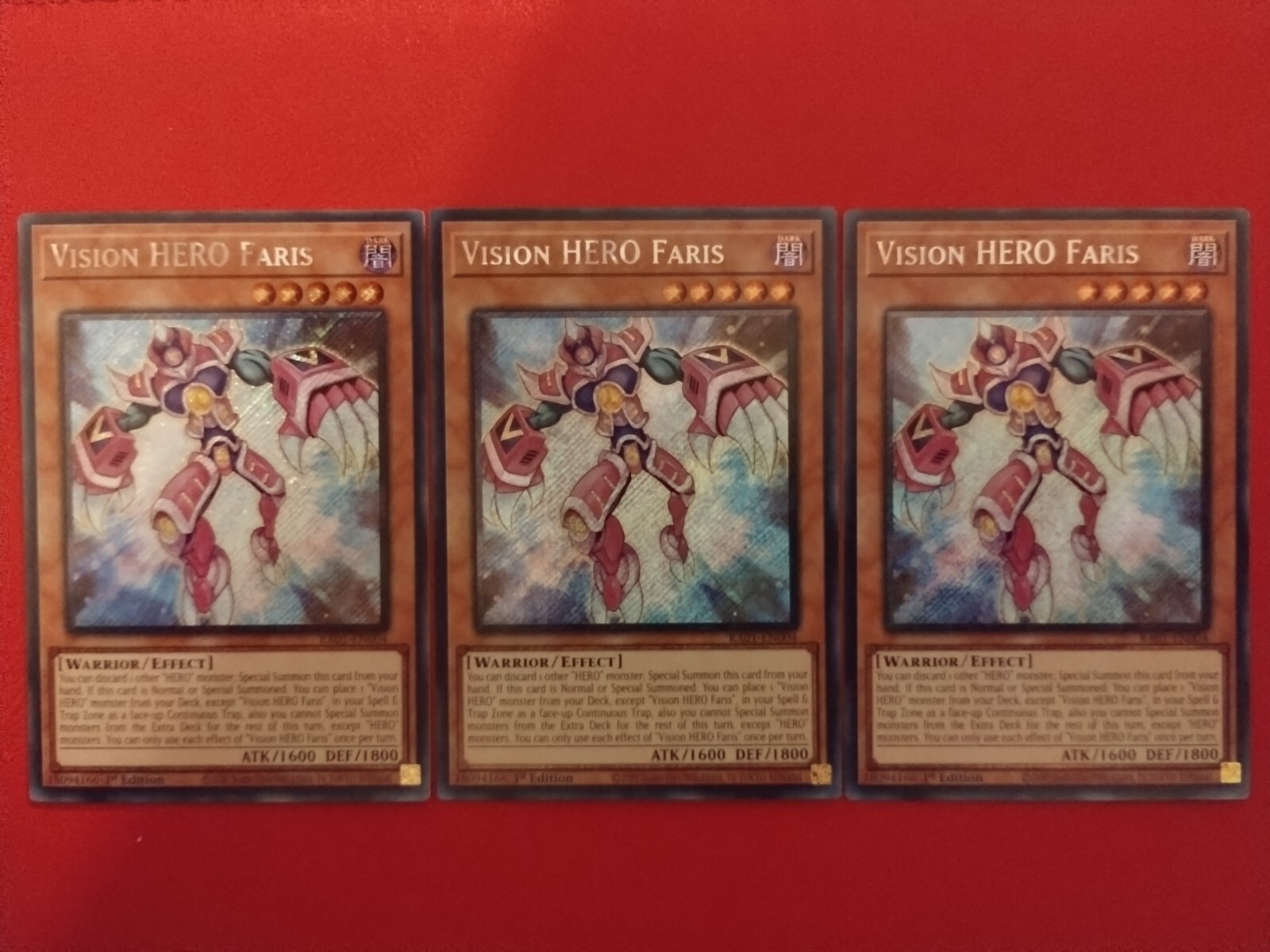 Yu-Gi-Oh Vision HERO Faris Playset (Platinum Secret Rare) RA01-EN004