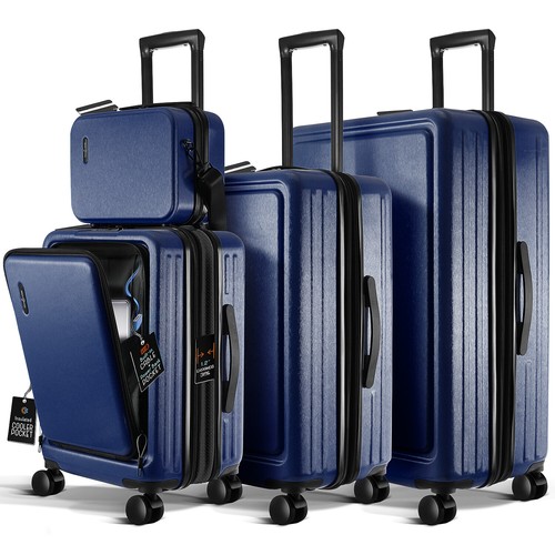 4 PC Suitcase Set with Spinner Wheels, TSA Lock Expandable Hardshell Luggage Set - Picture 12 of 12