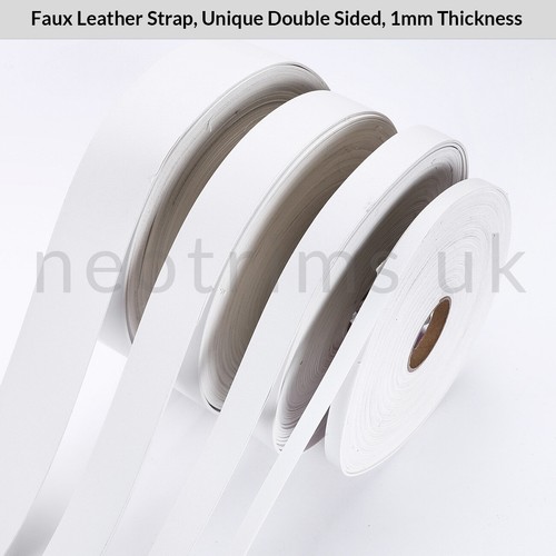 Bande de sangle en simili cuir Garniture de ruban Double face Fort, 4 Largeurs - Picture 103 of 107