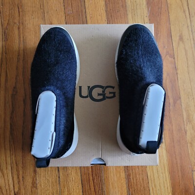Ugg Australia Womens Griffith Black Wool Slip On Sneakers 1106557