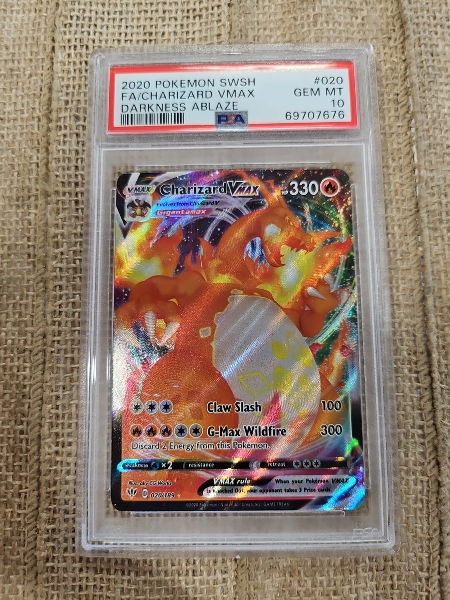 PSA 10 2020 Pokemon SWSH FA/Charizard VMax Darkness Ablaze
