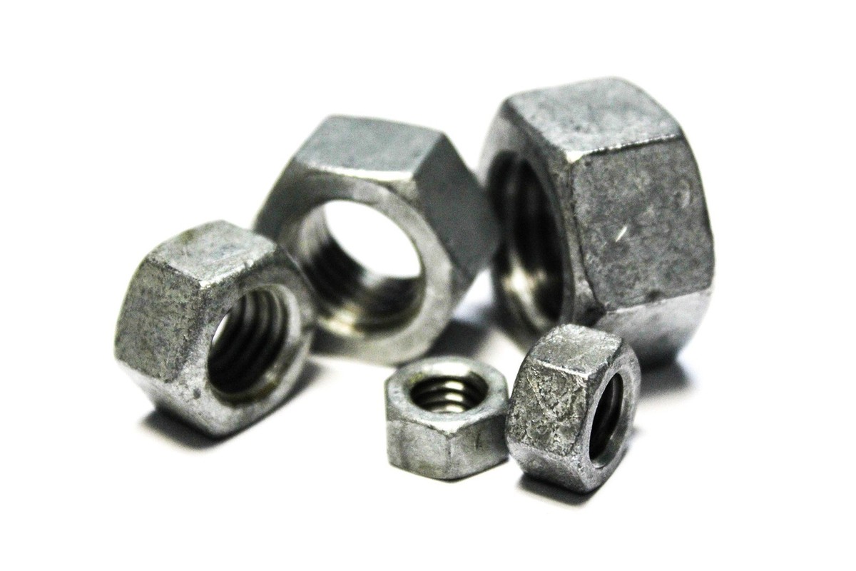 Lot De 150 écrous Hexagonaux Lourds 7/8-9 En Acier Zingué - Structurels