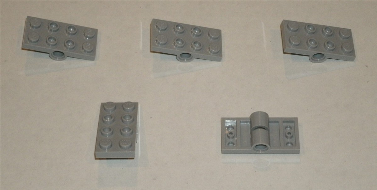 LEGO NEW 2x4 Light Bluish Grey Plate with Holes (5x) 6176242 Brick