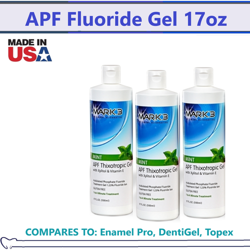 Flouride Gel Dental APF Thixotrophic 1.23 17 oz Btl, 3/Pack Assorted