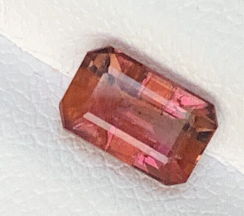 1.35 Ct Natural Pink Tourmaline Emerald Cut Loose Gemstone @Afghanistan..