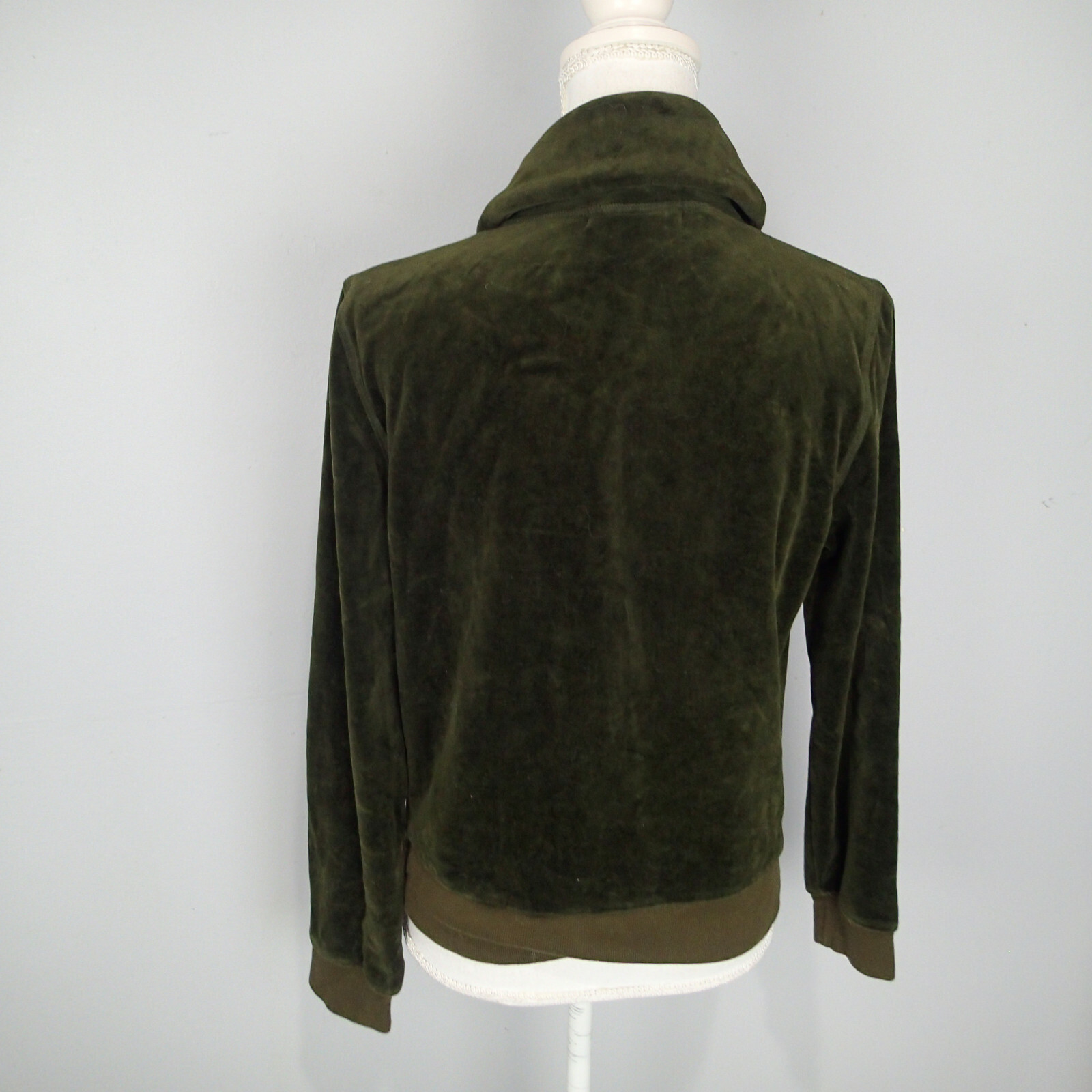 Ralph Lauren Womens Olive Green Velvet Soft Bomber Ja… Gem