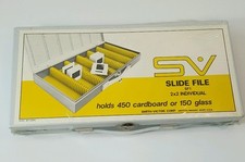 NEW VTG SV Slide File Tray 2x2 Individual Smith Victor 450 cardboard 150 glass