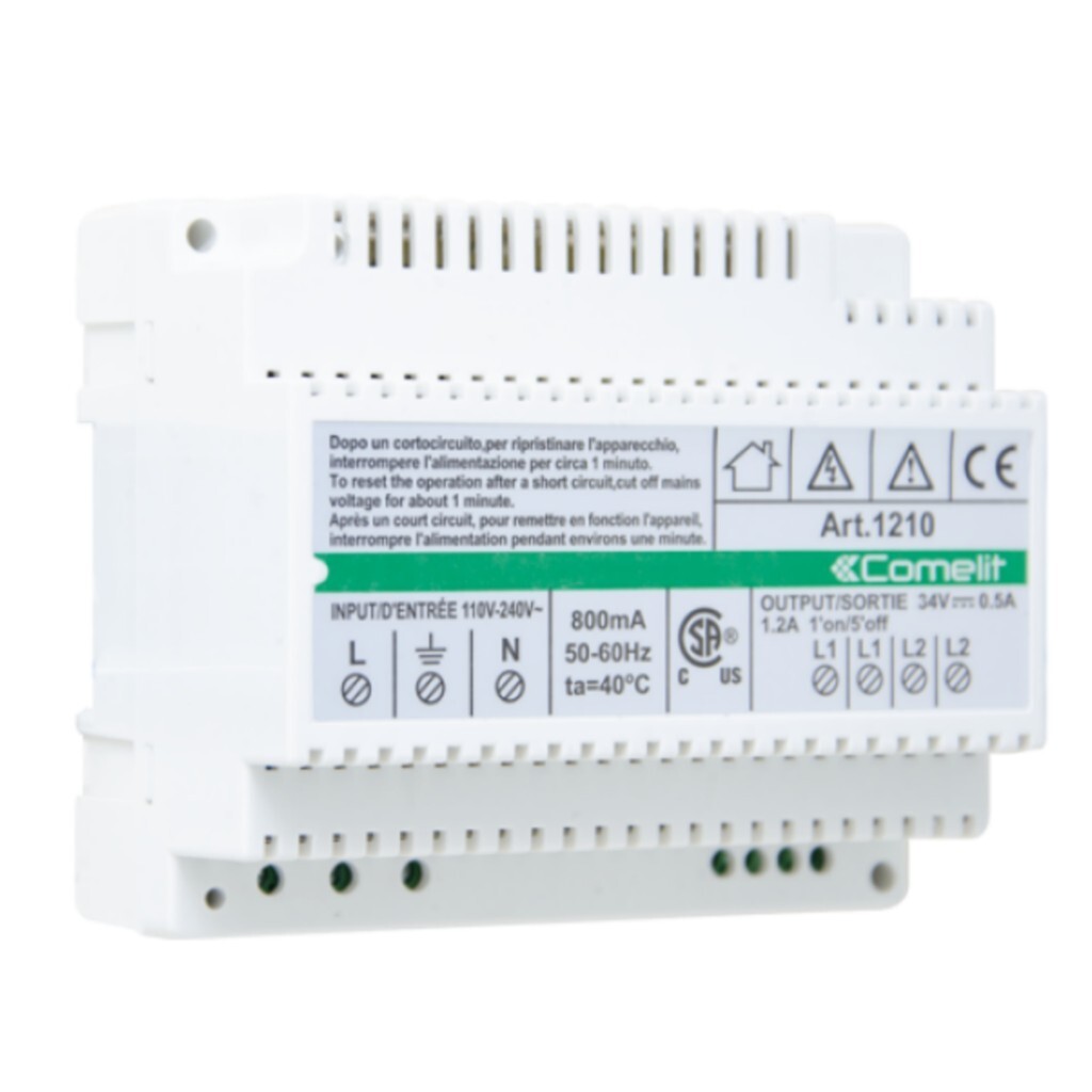 ALIMENTATORE COMELIT ARTICOLO 1210 PER IMPIANTI 2FILI. SIMPLEBUS2. ALIMENTATORE