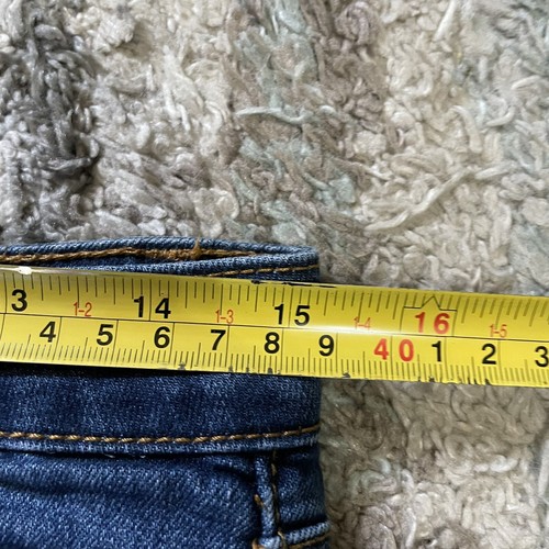 Wachsjeans Los Angeles Gr. 7 Distressed Skinny dunkelblau Denim Jeans Midrise 5 Pkts - Bild 10 von 12