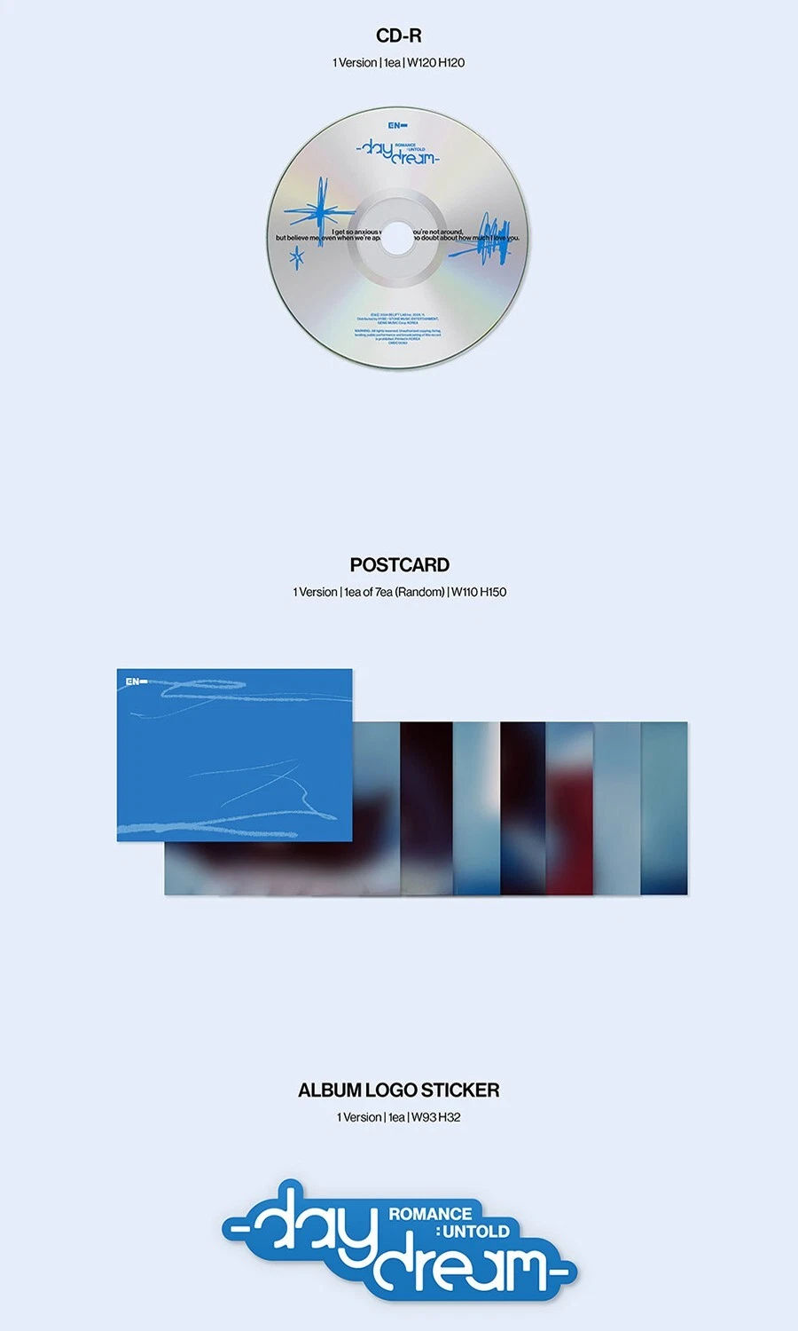 ENHYPEN ROMANCE:UNTOLD-DAYDREAM 2nd Repackage Album JAPAN