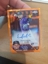 2023 Topps Chrome Update Sapphire Ezequiel Tovar ORANGE RC Auto /25 #USA-ET
