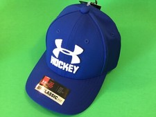 UNDER ARMOUR Classic Fit HOCKEY NHL Boys Hat Size XS/S Blue w/White NEW