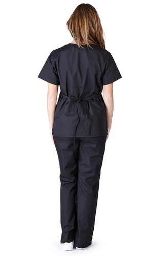 Medical Nursing Women Scrubs Sets UNIFORMS Size XS S M L XL 2XL 3XL Mock Wrap - Picture 7 of 16