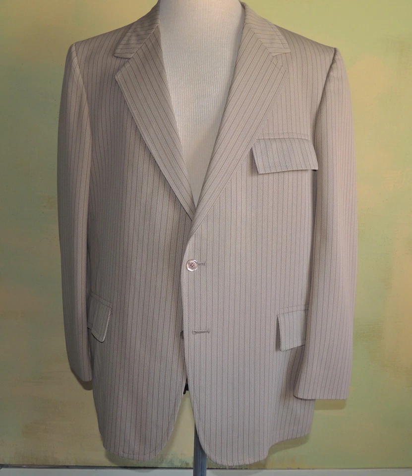 Traje Kingston 46 Vintage Años 60 Marrón Espiga Hecho en EE. UU. Foto 2 de 4