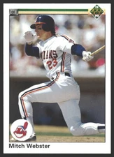 Mitch Webster #730 1990 Upper Deck Cleveland Indians