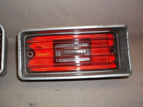 1970 CHEVY CHEVROLET IMPALA CAPRICE PAIR BACK UP LIGHT LENSES, GOOD CONDITION - Picture 9 of 12