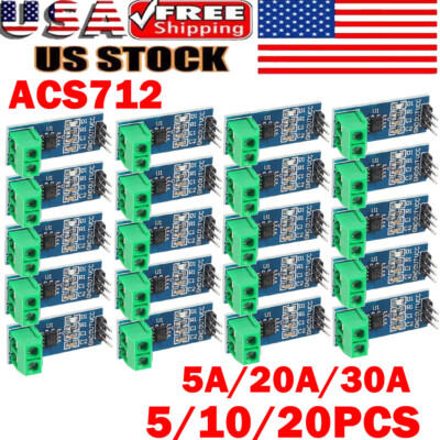 #ad 5 10 20X ACS712 Current Sensor 5 20 30A Current Detect Range Modules For Arduino $12.25