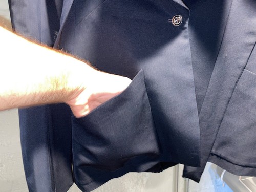 Veste de costume blazer vintage taille 40 Lagerfeld 100% laine laine Karl Made in France - Photo 14/18