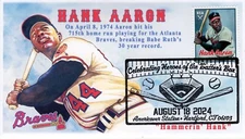 24-267, 2024, Heroes of the Batters Box,  Pictorial Postmark, Americover, Hank A