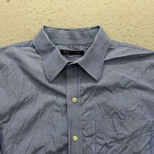 Tommy Hilfiger Men's XL Casual Button Down Shirt Blue Striped