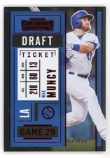 Max Muncy 2020 Panini Contenders Baseball Draft Ticket Red Parallel #11/99