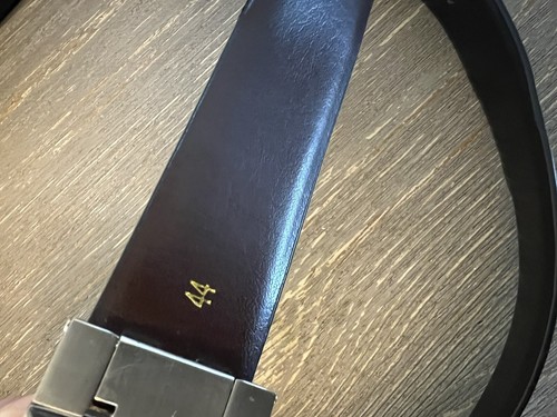 Marco Valentino Men's Size 44” Reversible Brown/Black Leather Dress Belt NWT - Picture 2 of 4