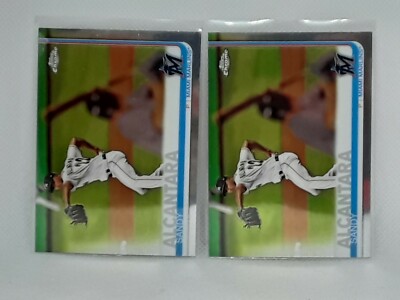 (2x) Sandy Alcantara 2019 Topps Chrome Baseball - LOT #119 - Miami Marlins