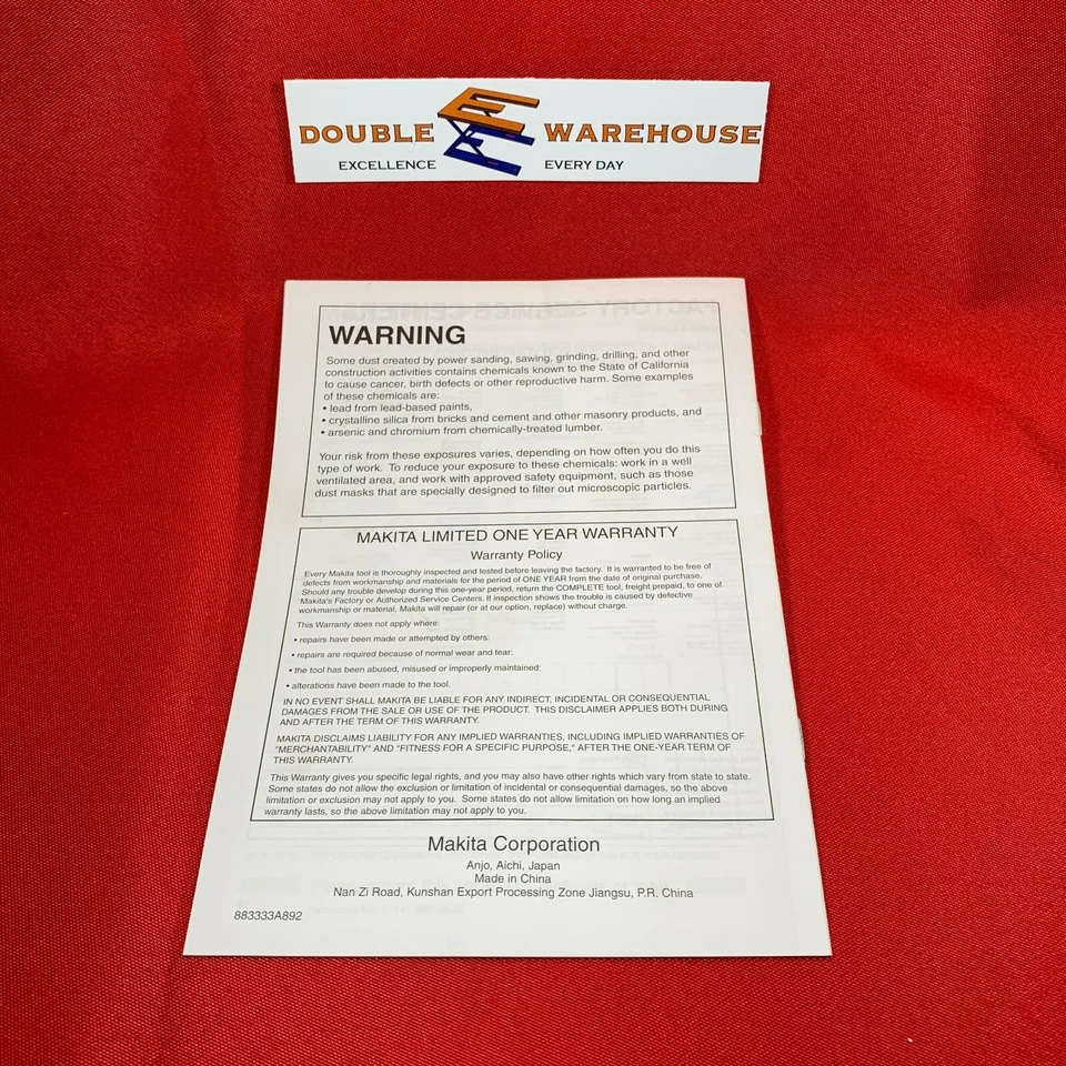 Makita Circular Saw 185mm 7-1/4" Model 5007NB Instruction Manual - Image 2 of 2