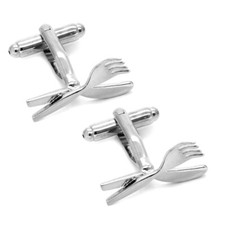 KNIFE AND FORK CUFFLINKS Cutlery Food Foodie NEW w GIFT BAG Cook Chef Restaurant