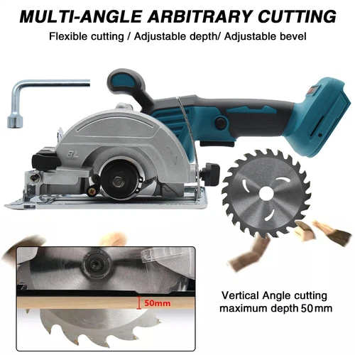 125mm Akku Handkreissäge Kabellos Säge Kreissäge Bürstenlosen Für 18V Makita - Bild 5 von 10