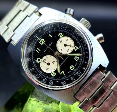 Vintage CIMIER 1970's 2-Register Chronograph Swiss Men's Watch W