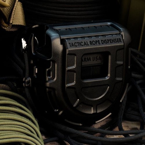 TRD Tactical Rope Dispenser w/ 50 FT x 550# Black Paracord - Picture 3 of 14