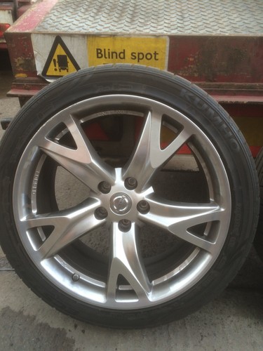 4 X 19" INCH NISSAN 370Z Z34 GENUINE RAYS ALLOY WHEELS WITH TYRES - Picture 3 of 12
