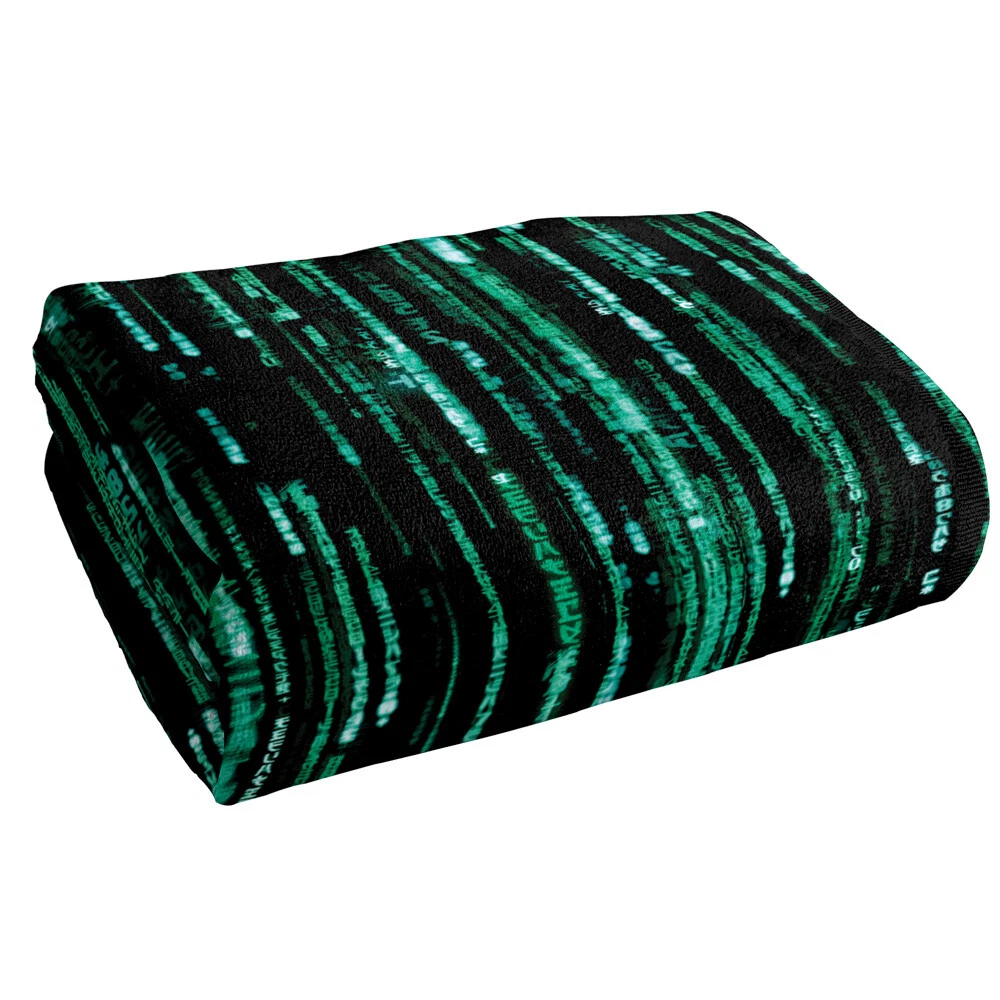 The Matrix Beach Towel 30"x60" Matrix Code Microfiber Lightweight Official