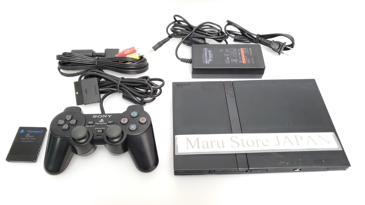 SONY Playstation 2 PS2 Slim Console SCPH-70000 Charcoal Black