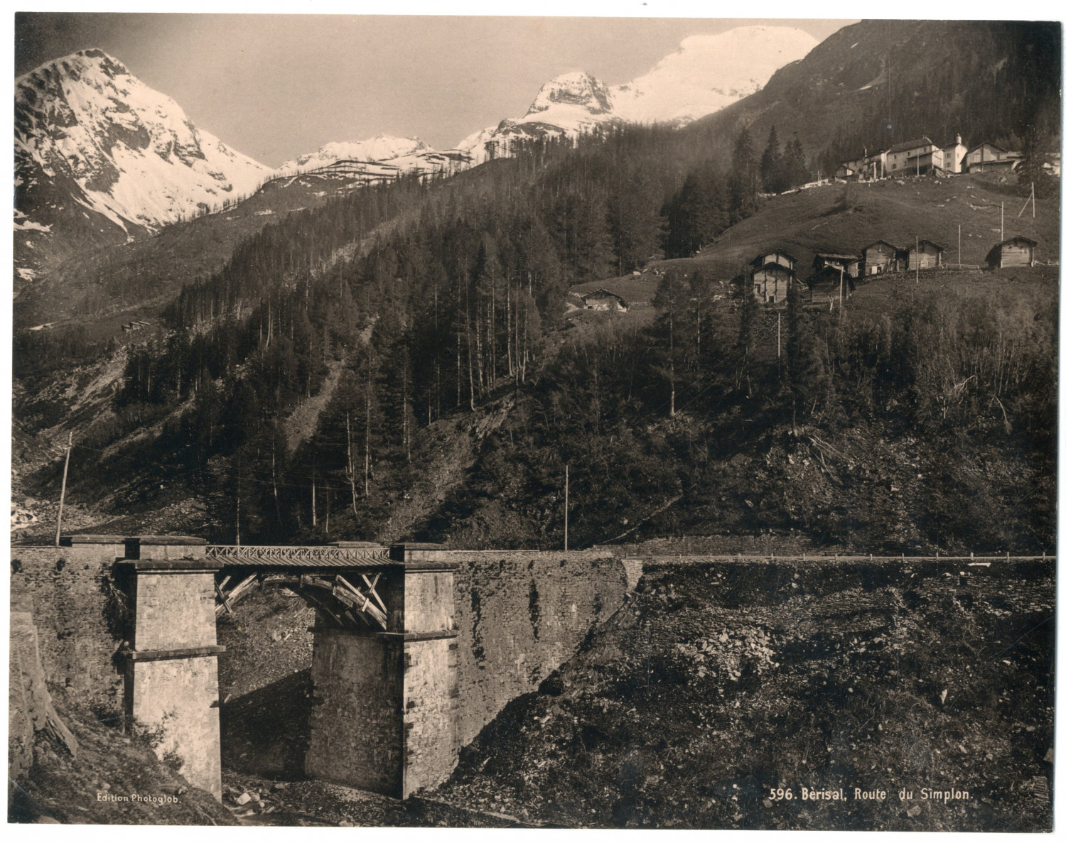 Suisse, Bèrisal, Route de Simplon, Edition Photoglob Vintage print, Schweiz Ph