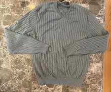 Vintage Brooks Brothers Men's V-neck USA Made Long Sleeve Sweater Size M