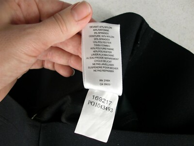 mem FOXCROFT Pants S Black Techno Faux Leather Panel Leggings 169217