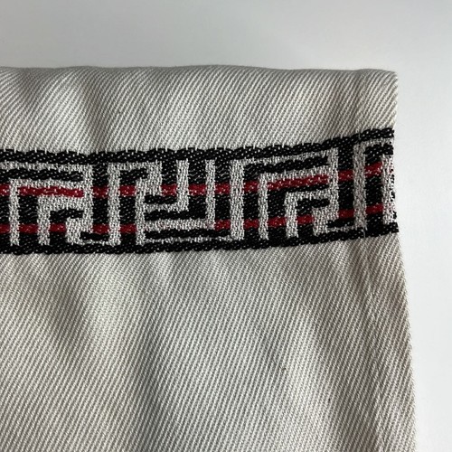 Tory Burch Embroidered Ivory Pareo Wrap w/ Yellow, Black, & Red Threading, NWT! - Picture 5 of 6
