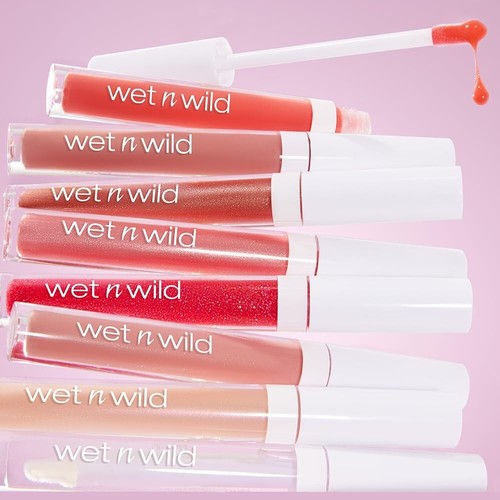 Brillo de labios Wet N Wild Mega Slicks | Diamantes triturados de larga duración (0,07 fl oz) - Imagen 6 de 8