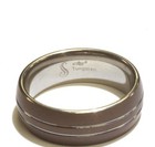 New C.F Tungsten mens wedding band ring with Chocolate Immerse Plating 10.6g 12 — photo 4