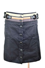 Vintage GUCCI Black Wrap Button Skirt 38 S to M 4 6 7