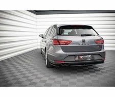 Cup Diffusor Ansatz SCHWARZ für Seat Leon III MK3 FR Sportstourer Heckschürze 