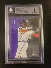 Ronald Acuna 2018 Leaf Premier Rookie Card PR-22 SN#1/10 BGS 9 MINT. rookie card picture